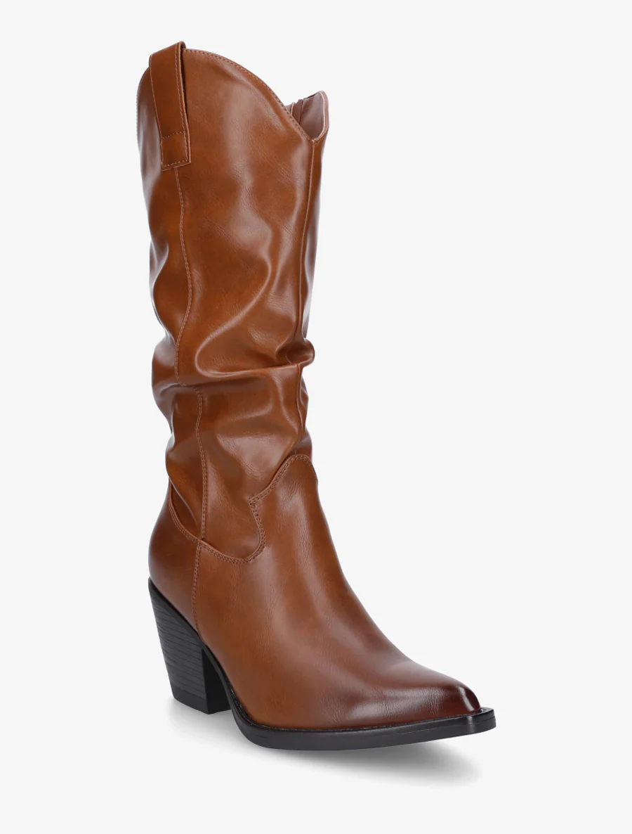 Puntige laarzen in cowboylaars-stijl - Kameel - Image 2