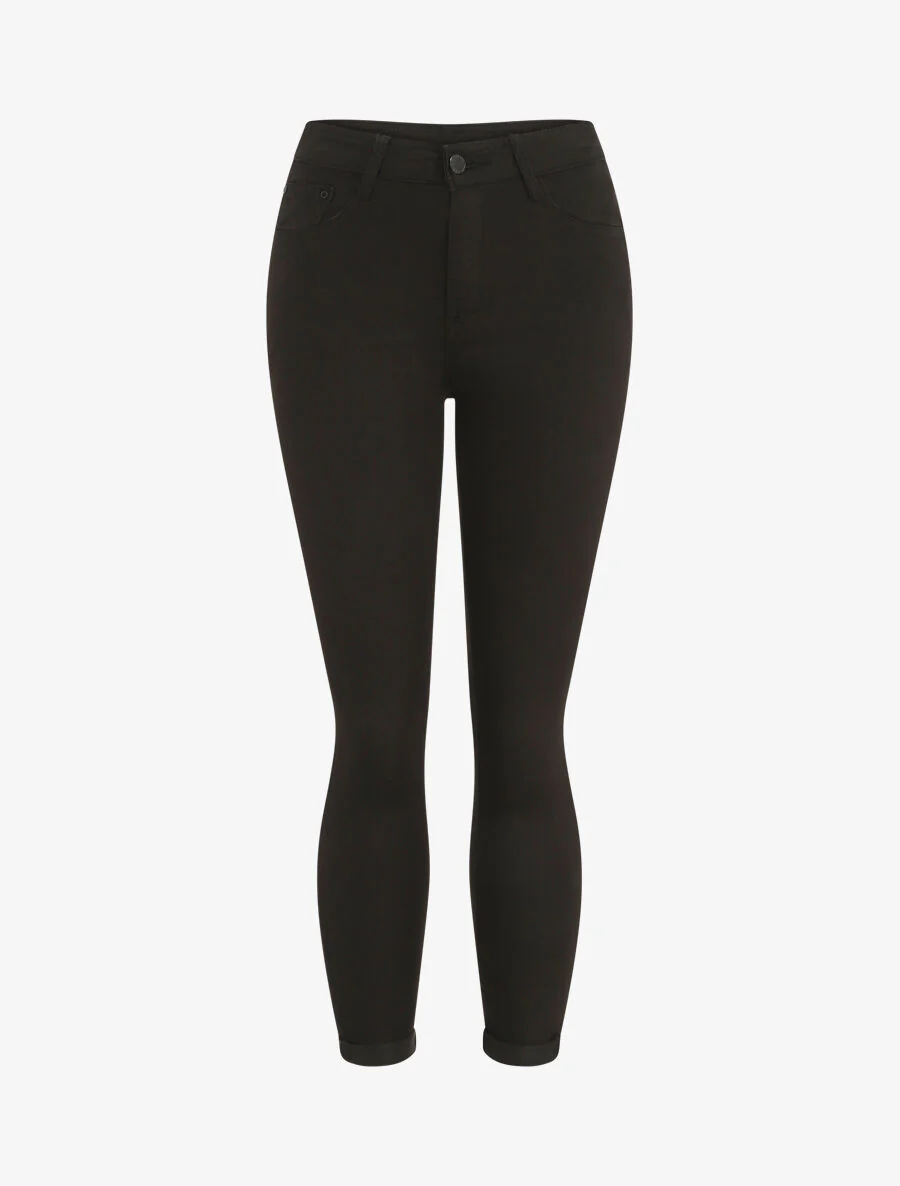 Push-up jeans met revers. skinny model - zwart - Image 2