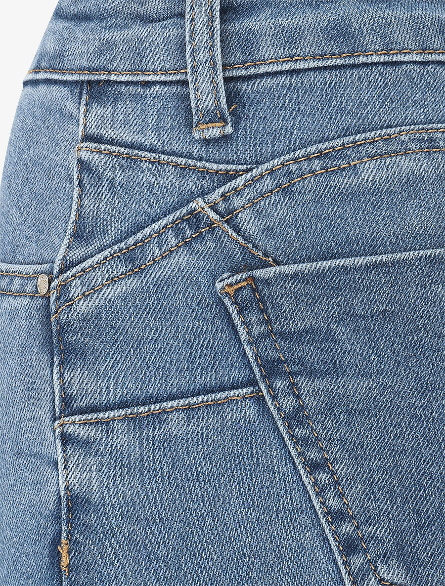 Push-up skinny jeans met hoge taille - Blauw - Image 3