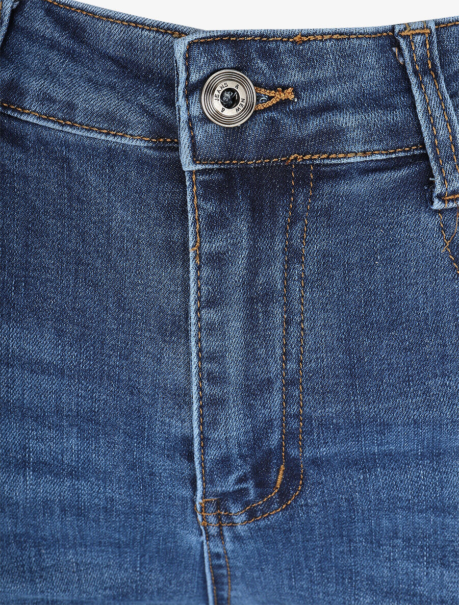 Recht jeans gewassen - blauw - Image 3