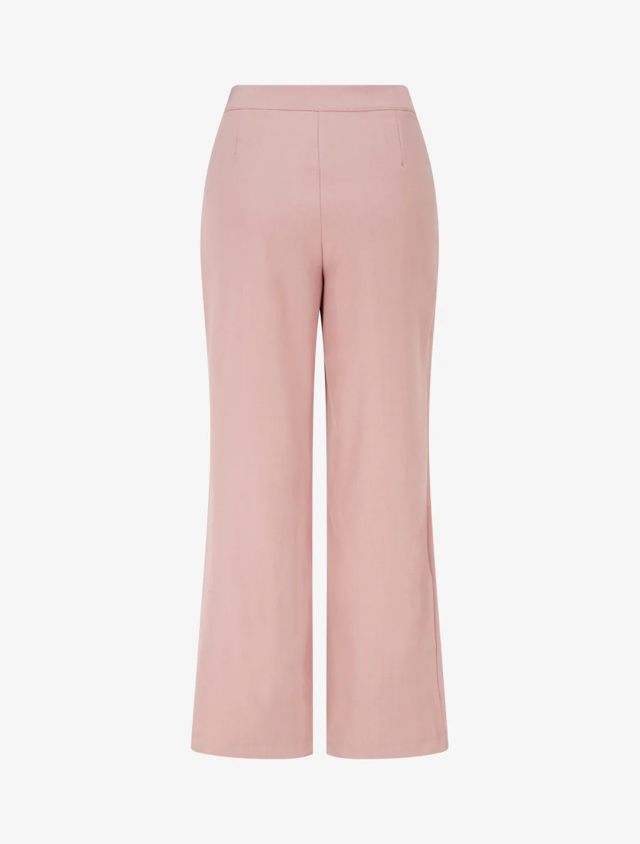 Rechte broek met knoopsluiting aan de zijkanten - Roos - Image 2