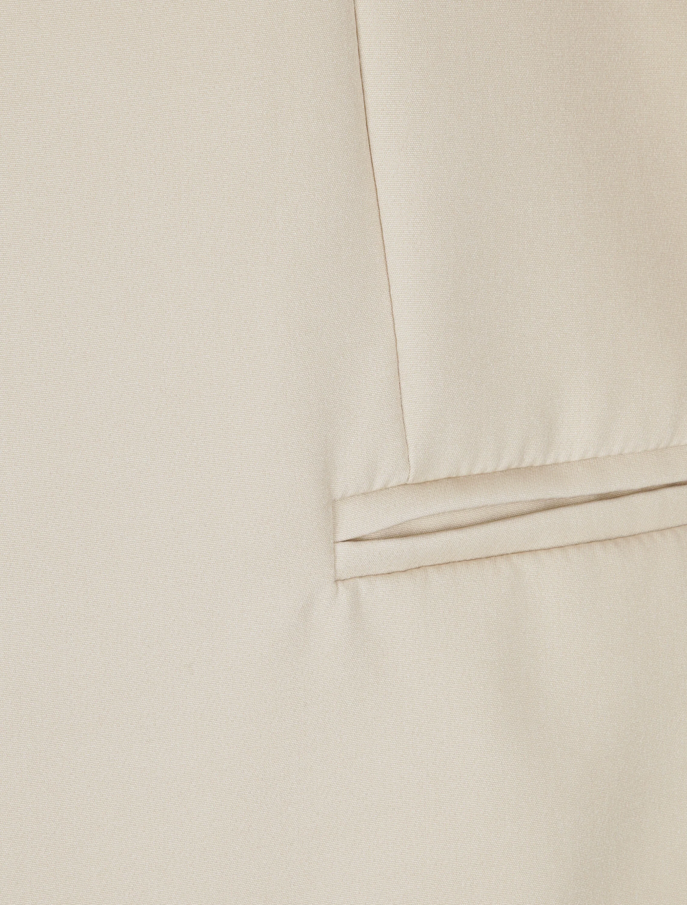 Rechte effen lange mouwen met vierkante revers jas - Beige - Image 3