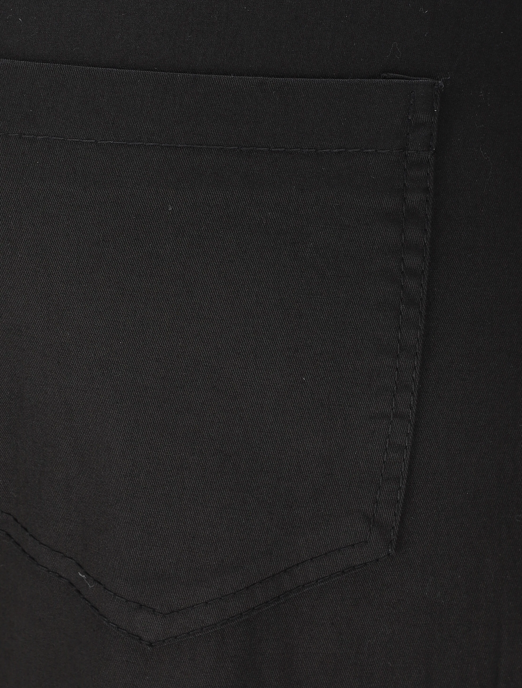 Rechte hoge taille elastische broek - Zwart - Image 3