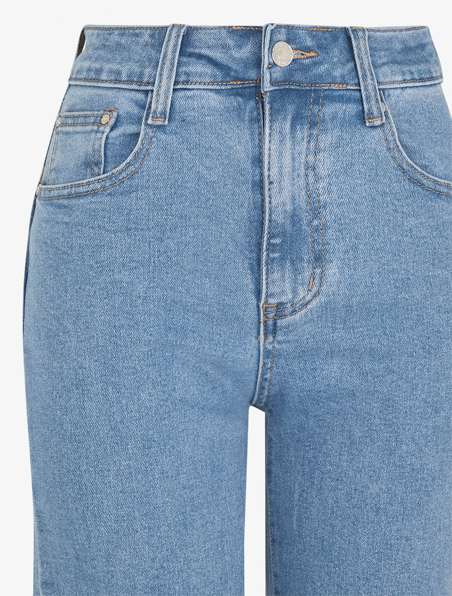 Rechte jeans standaard taille - blauw - Image 3