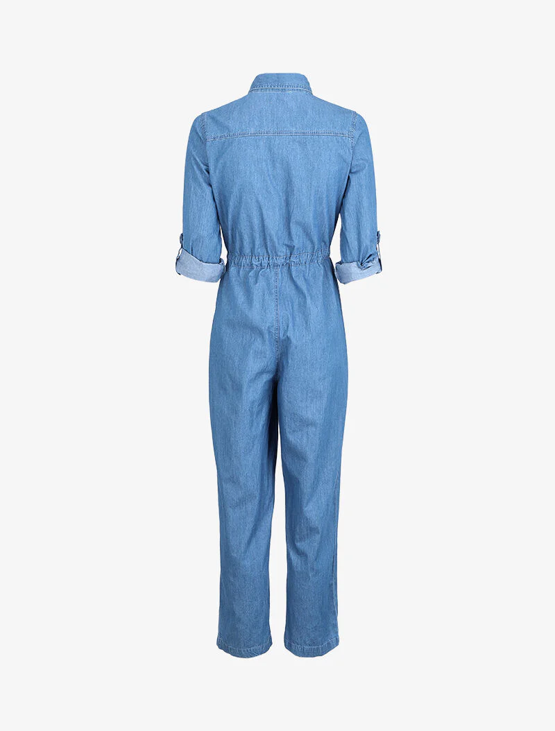 Rechte jeansoverall - Blauw denim - Image 2