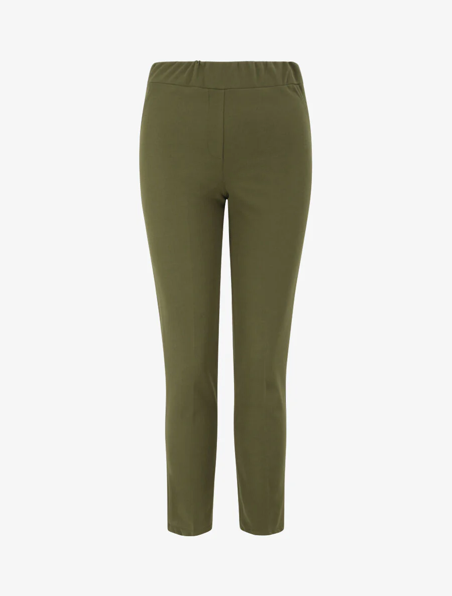 Rechte pasvorm eenkleurige broek - Khaki