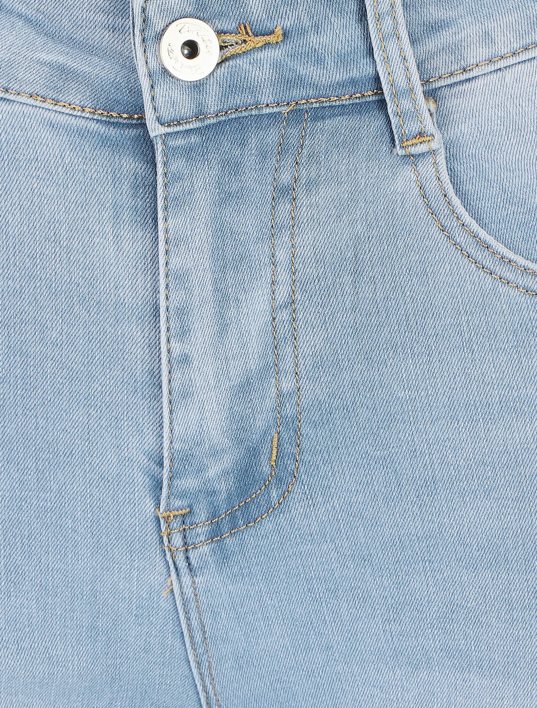 Rechte push-up bermuda met zoom - blauw - Image 3