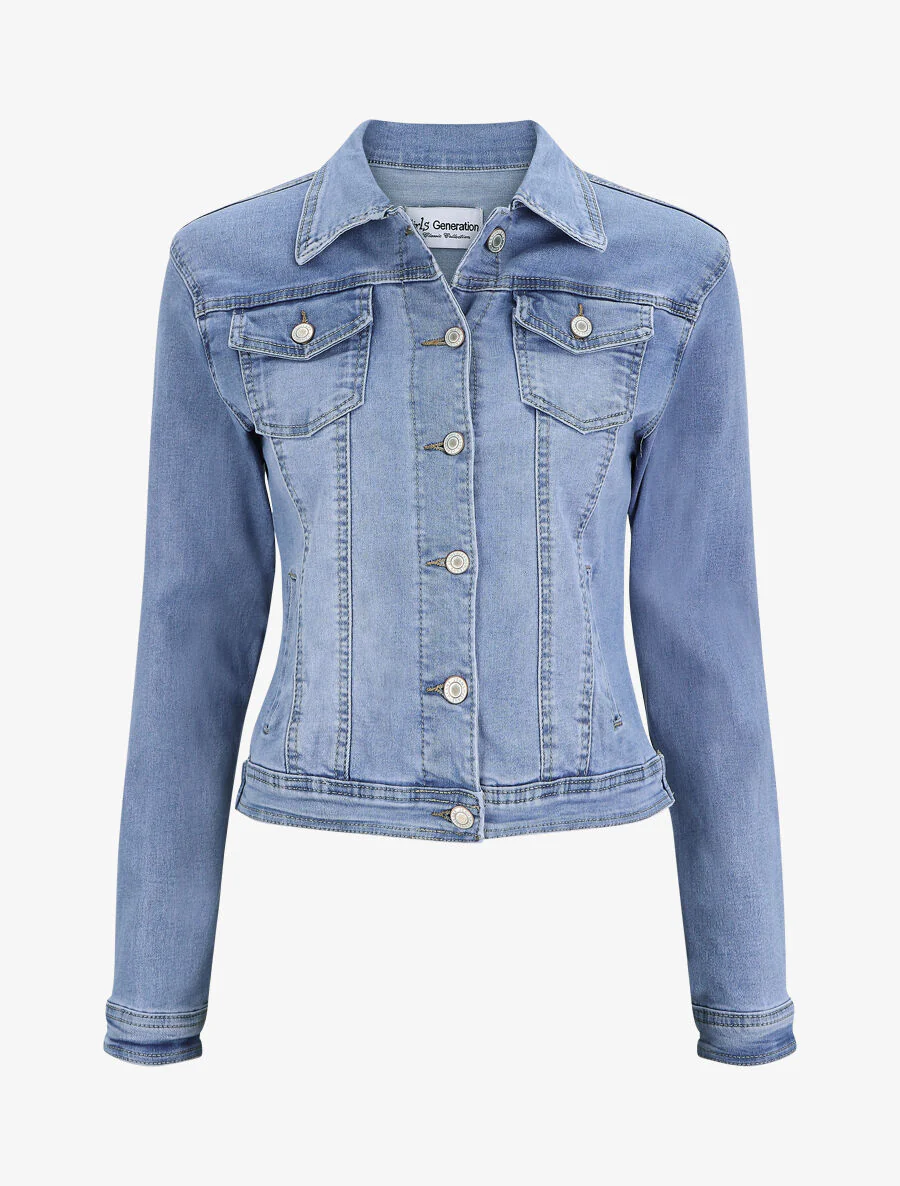 Rechte spijkerjas - Blauw denim