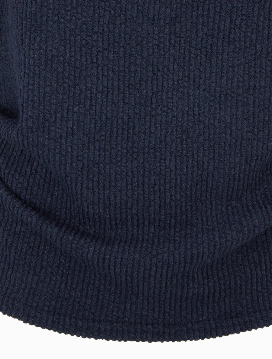 Rechte trui met opstaande kraag - Marine - Image 3