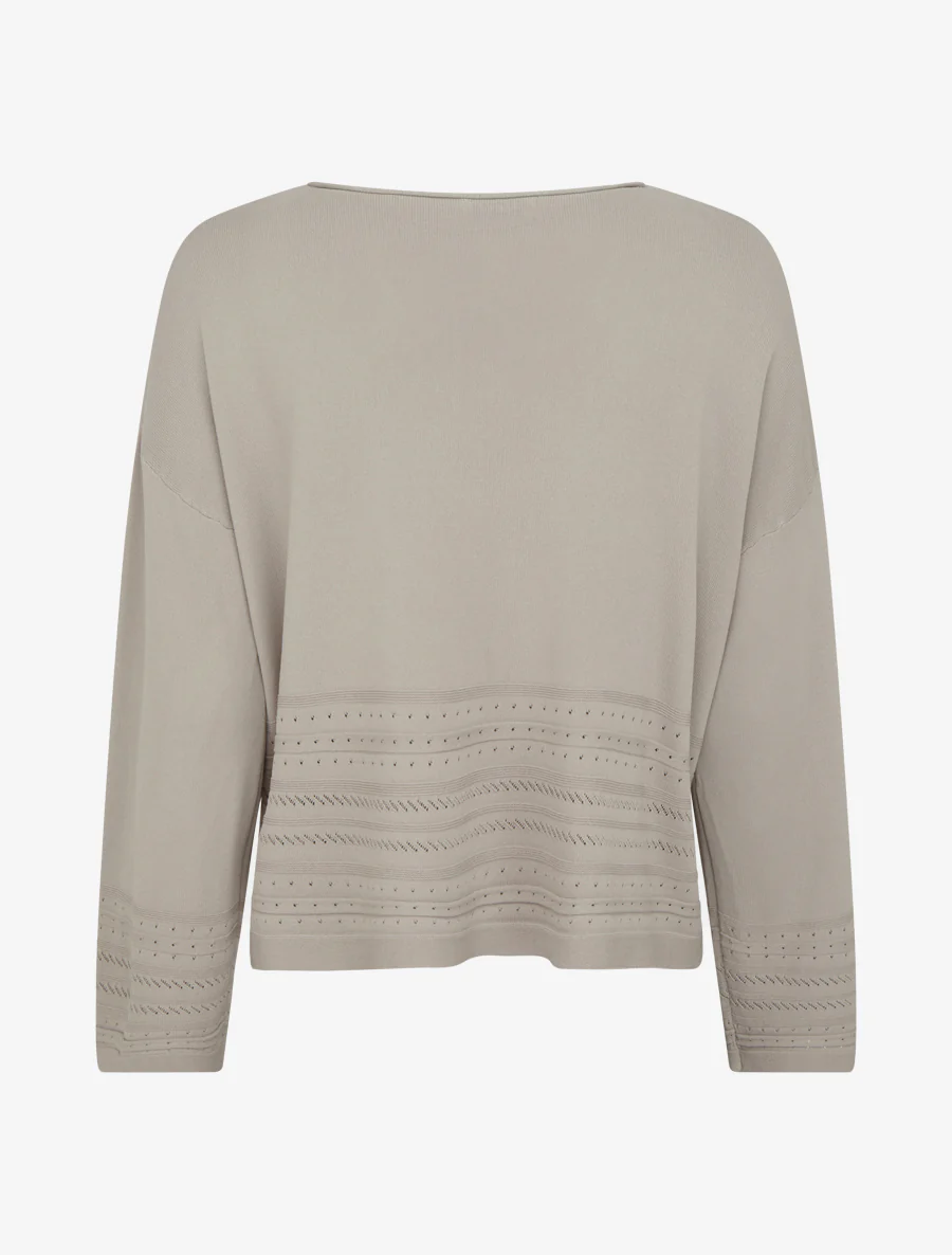 Rechtermouw top met fantasierandjes - Mol - Image 2