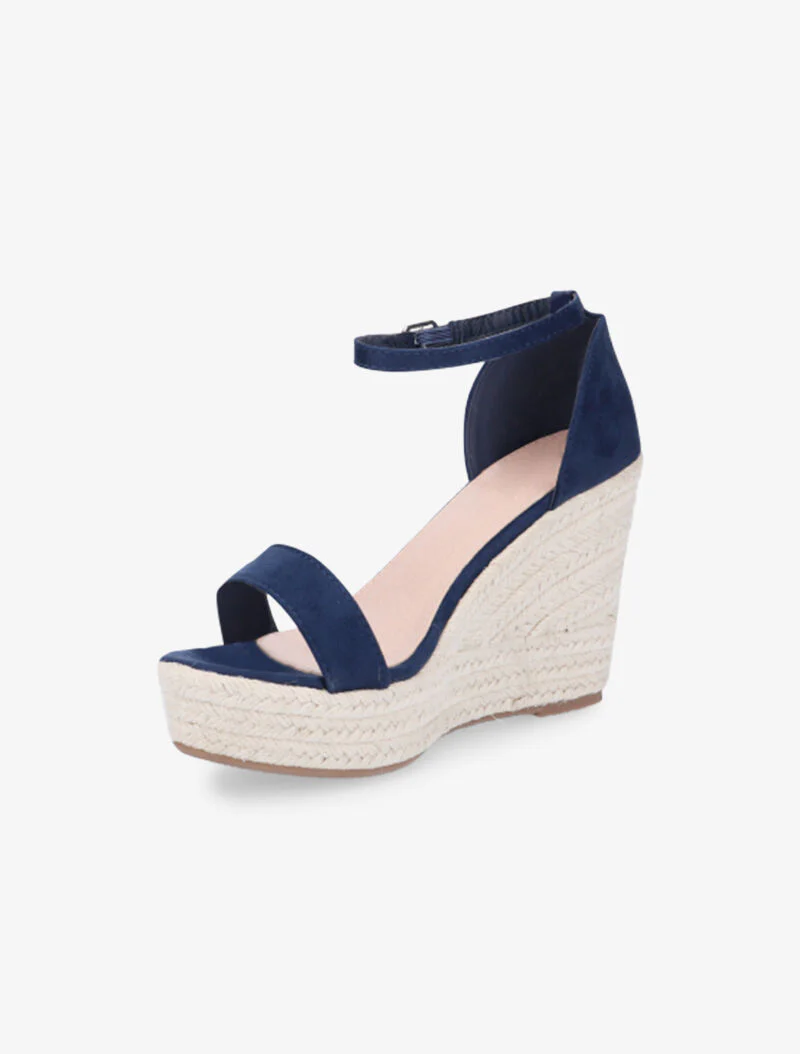 Sandalen met hielstuk en bijpassende band - indigo blauw - Image 3