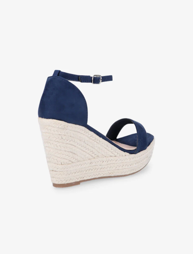 Sandalen met hielstuk en bijpassende band - indigo blauw - Image 4