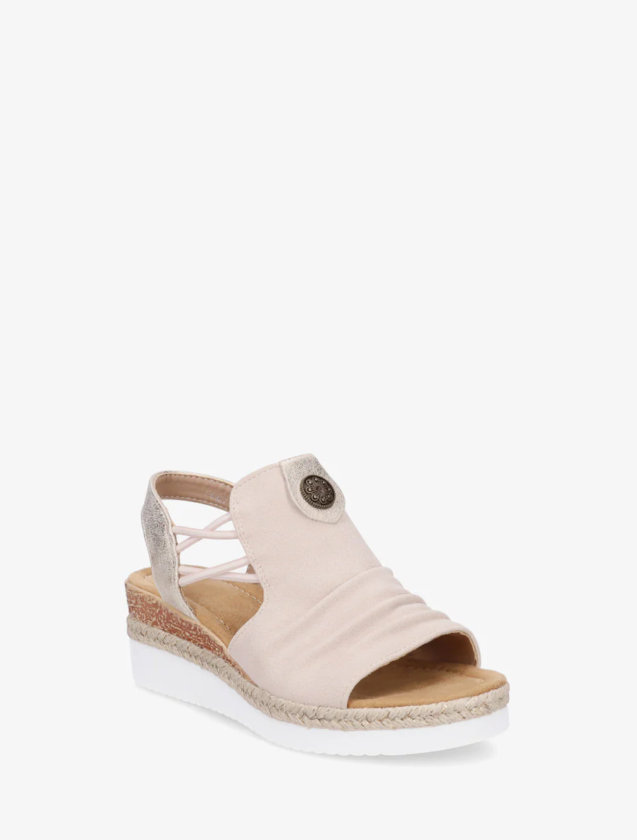 Schoenen met sleehak en rozetmedaille - Beige - Image 2