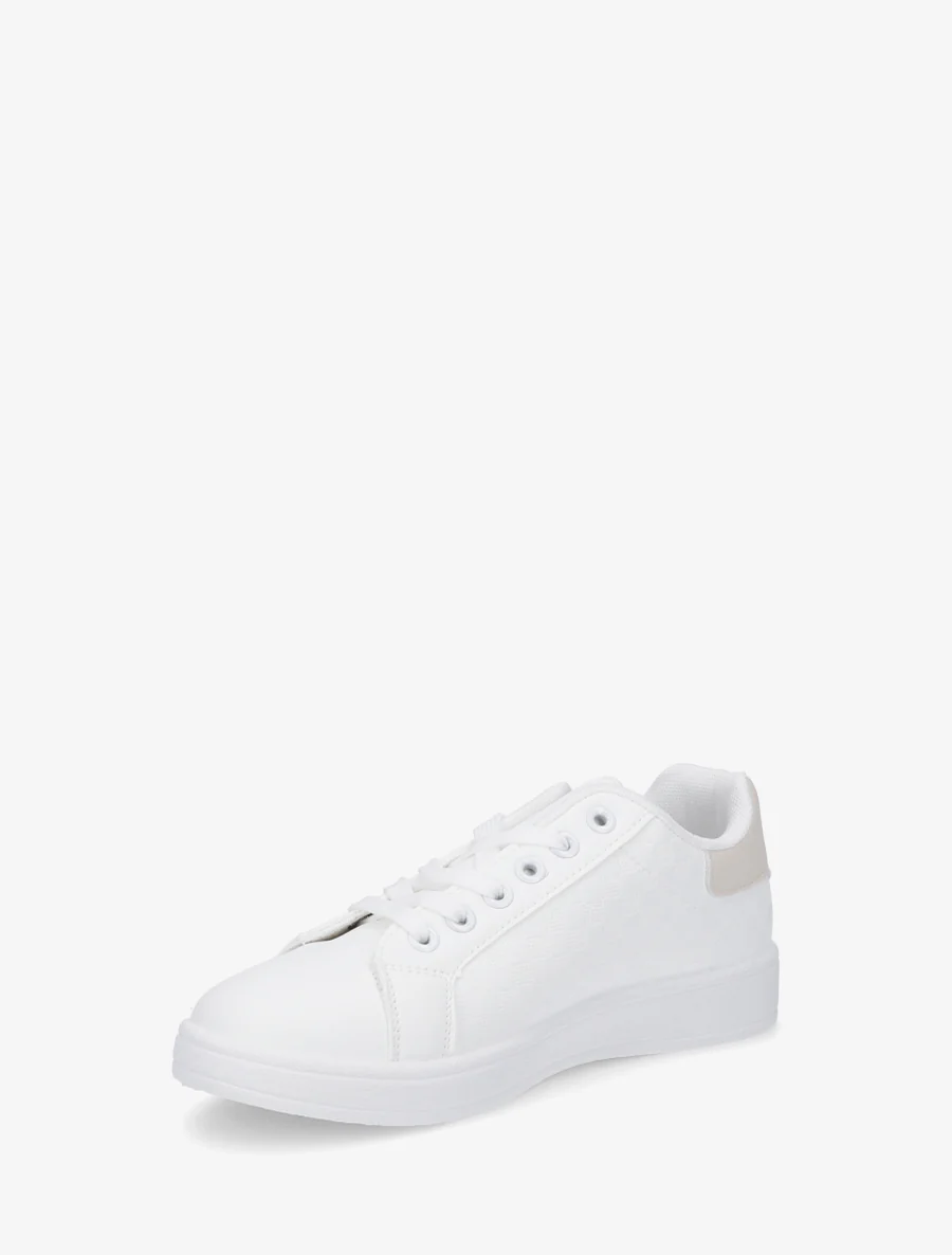 Schoenen van imitatieleer met ruitjesmotief - Beige - Image 3