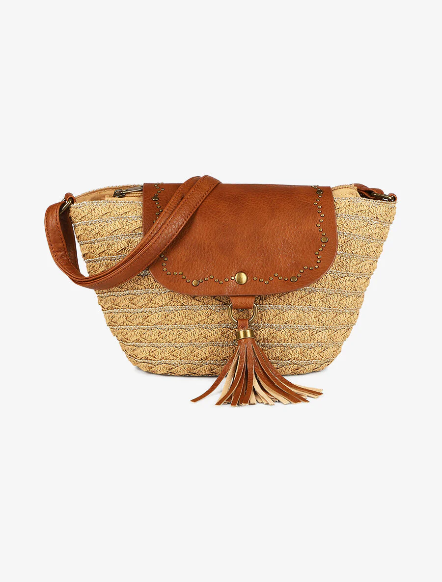 Schoudertas Tess - Camel/goud
