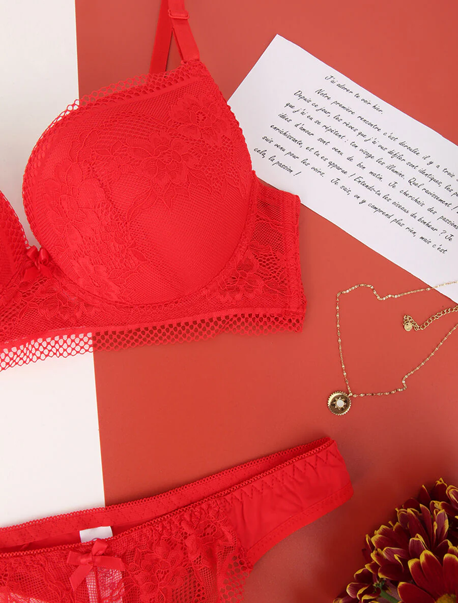 Netset met knoopdetail - Rood - Image 3
