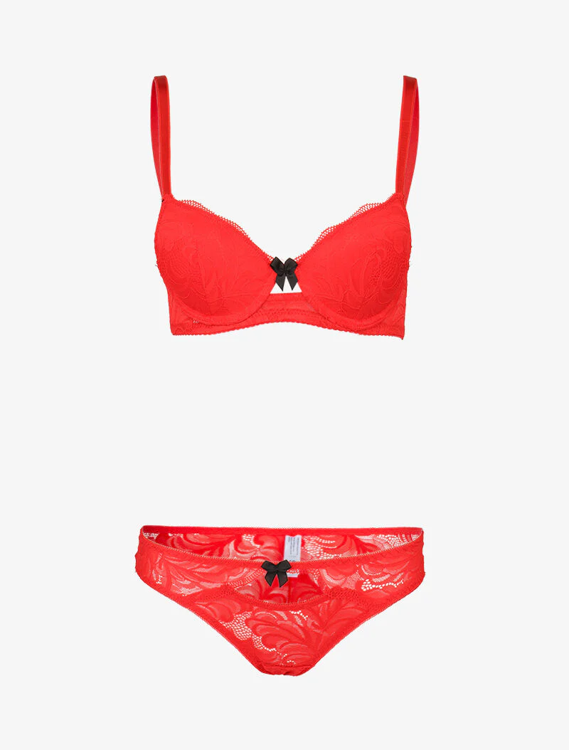 Kant kanten push-up set - rood