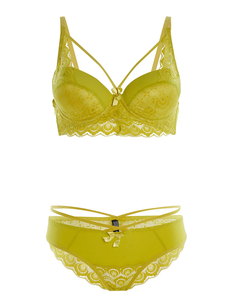 Set SG en slip met kantafwerking - anijsgroen
