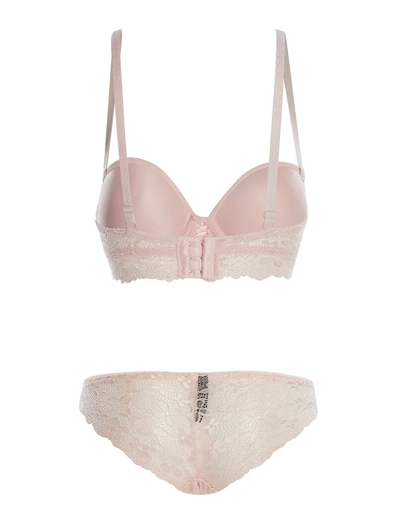 SG set en slip met kanten rand - roze - Image 2