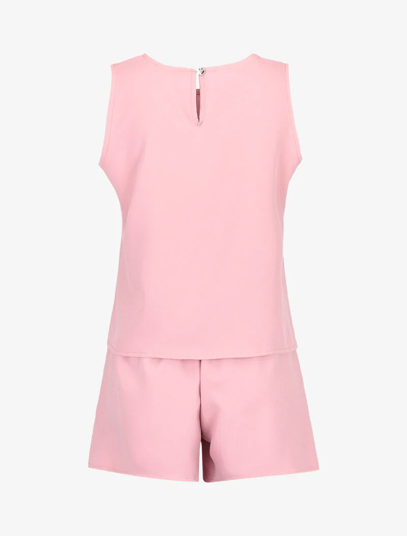 Setje van een topje en een zwierige short - roze - Image 2