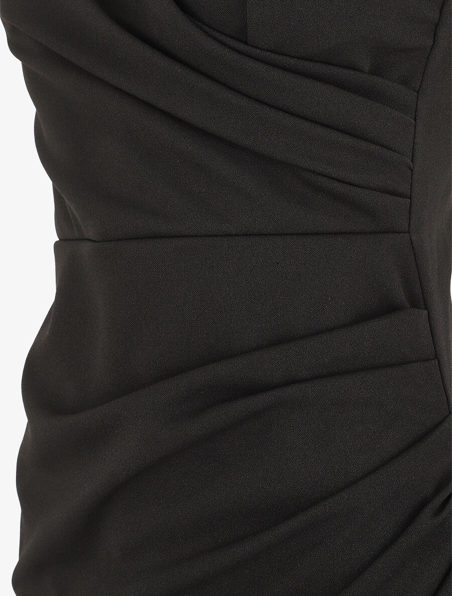 Shift-jurk met asymmetrische schouderbandjes - zwart - Image 3