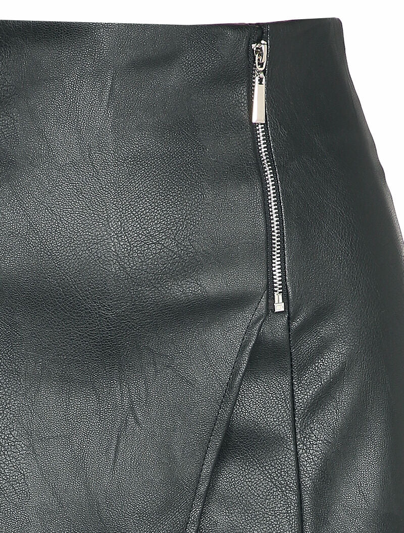 Short in imitatie trompe-l'oeil rok - Zwart - Image 3