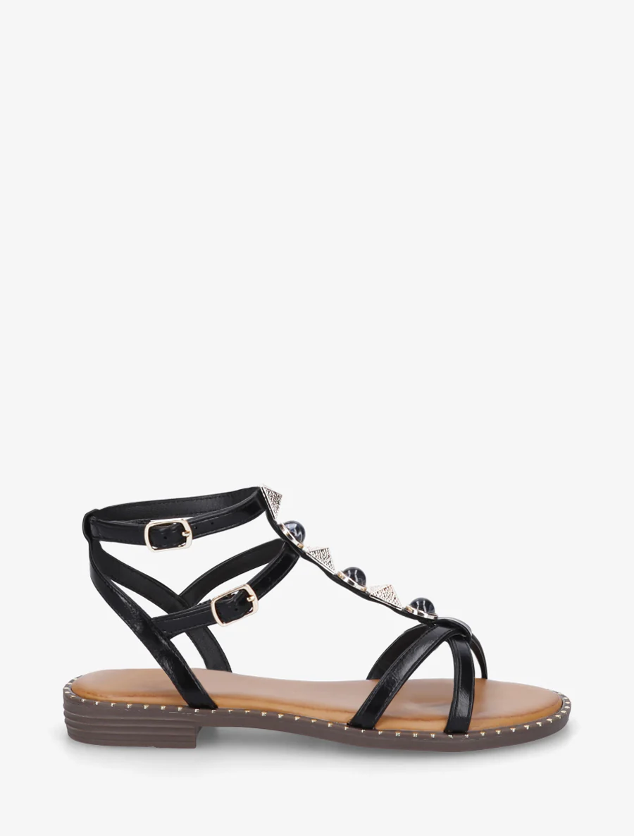Siergesp sandalen - Zwart