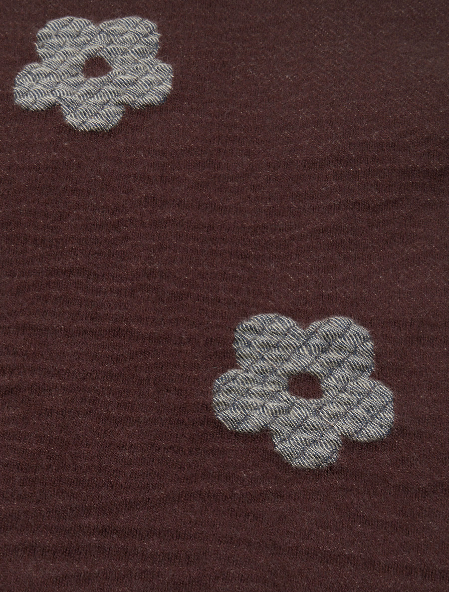 Sjaal met bloemenmotief - Bruin - Image 3
