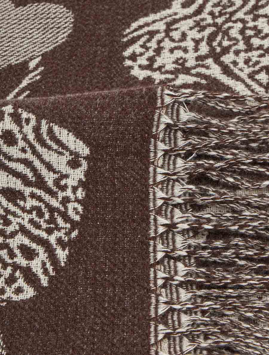 Sjaal met zebra hartenprint - Bruin - Image 3