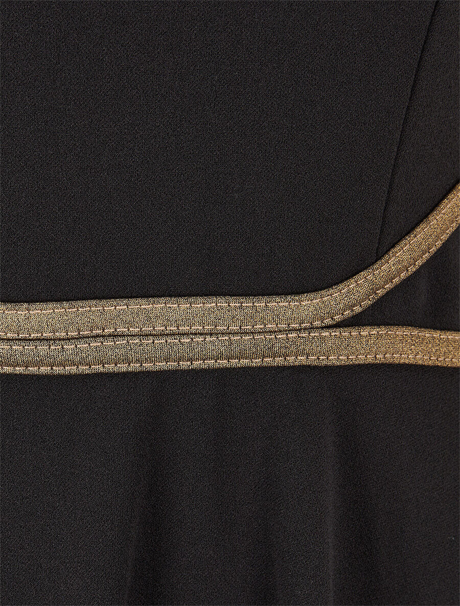 Skaterjurk met hoge taille - zwart - Image 3