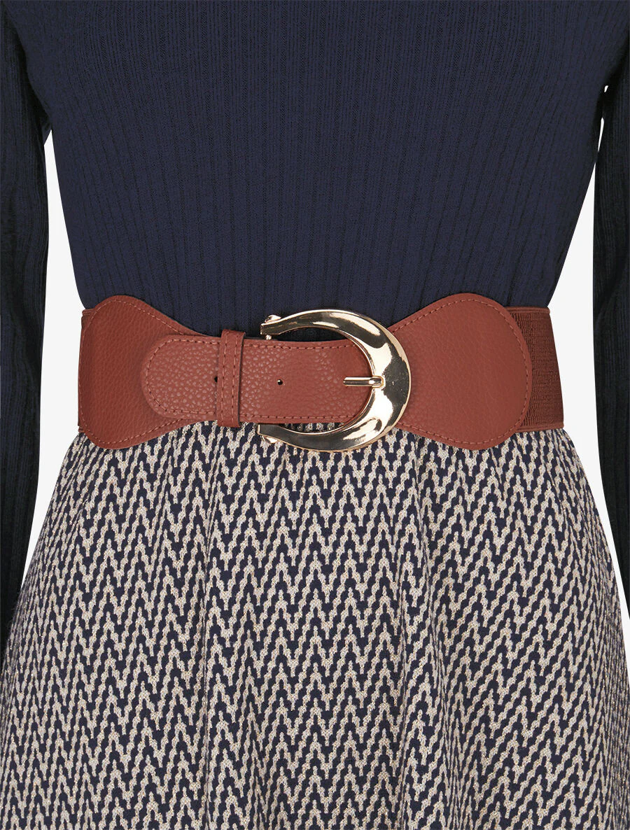 Skaterjurk met iriserende rok en zigzagprint - Marineblauw - Image 3