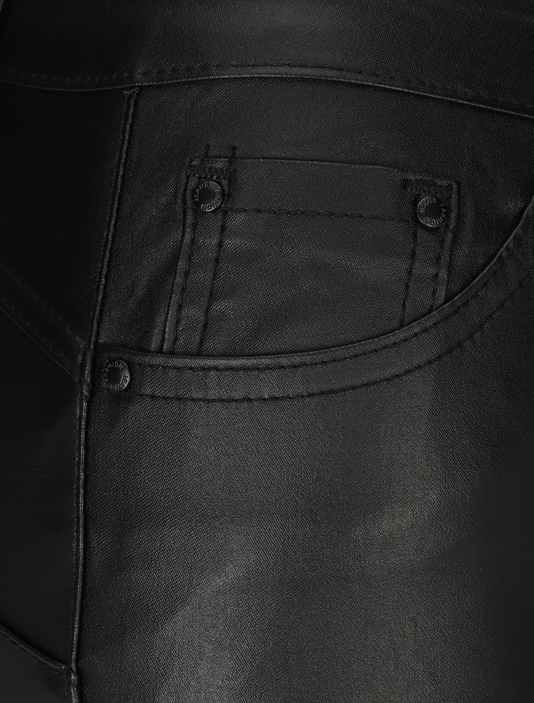 Skinny gecoate push-up jeans met hoge taille - Zwart - Image 3