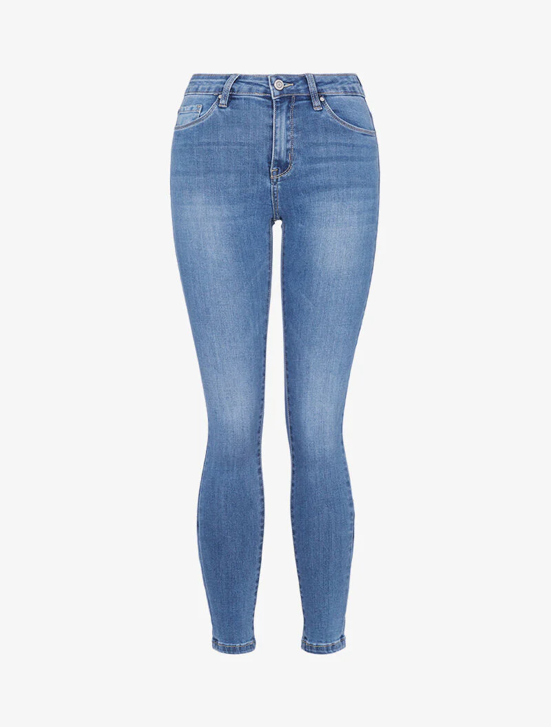 Licht vervaagde skinny jeans - blauw denim - Image 3