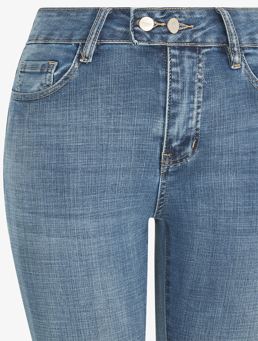 Skinny jeans met omslag - Blauw - Image 3