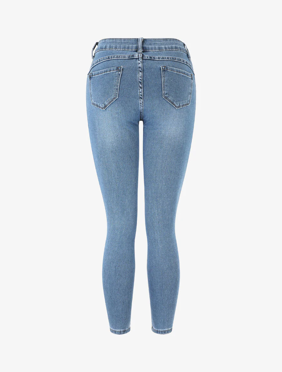 Skinny jeans met standaard taille - blauw - Image 2