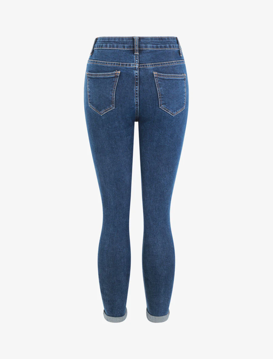 Skinny jeans met zoom - Denim blauw - Image 2