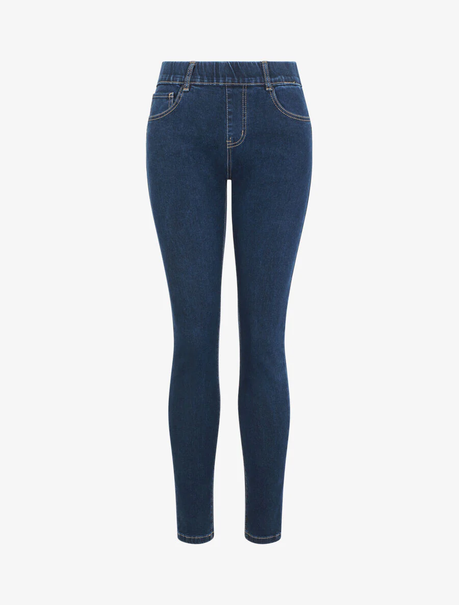 Skinny push-up jegging in grote maat - blauw