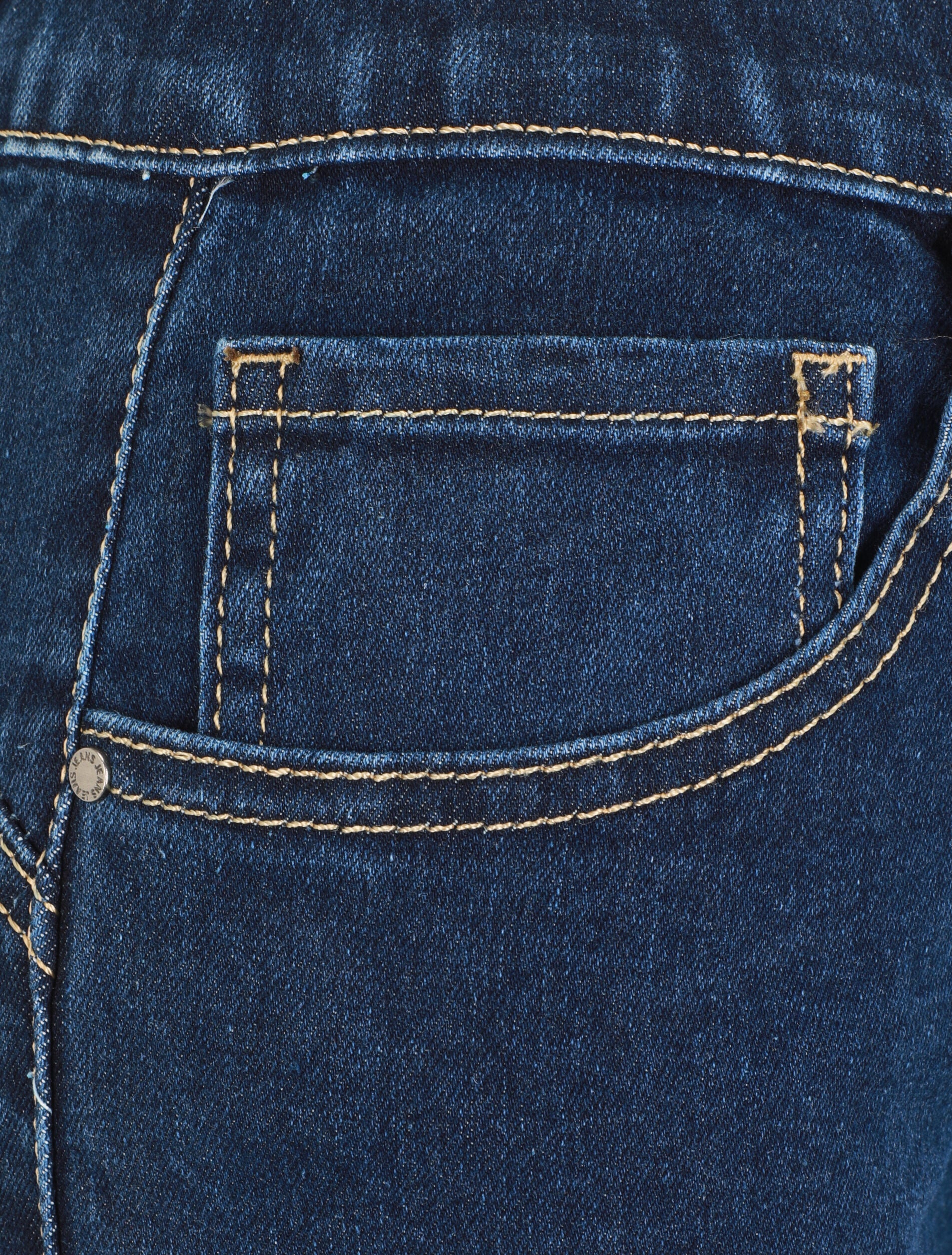 Skinny push-up jegging in grote maat - blauw - Image 3