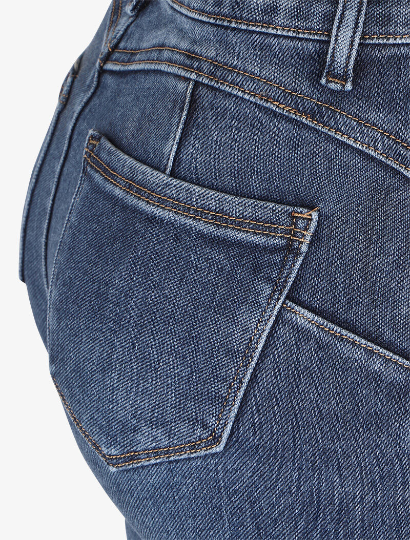 Skinny stretch jeans met krassen en gewassen - Blauw - Image 3
