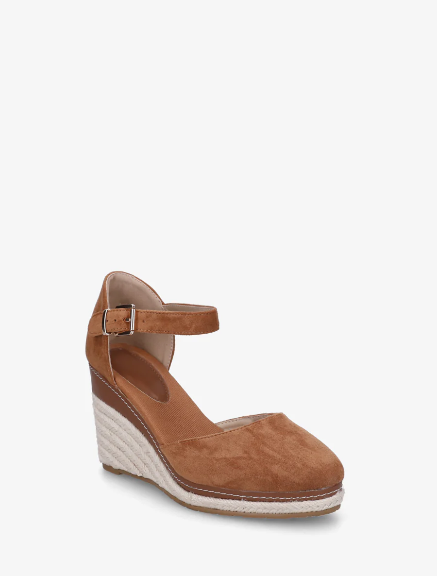 Sleehak espadrilles van suède - Kameel - Image 2