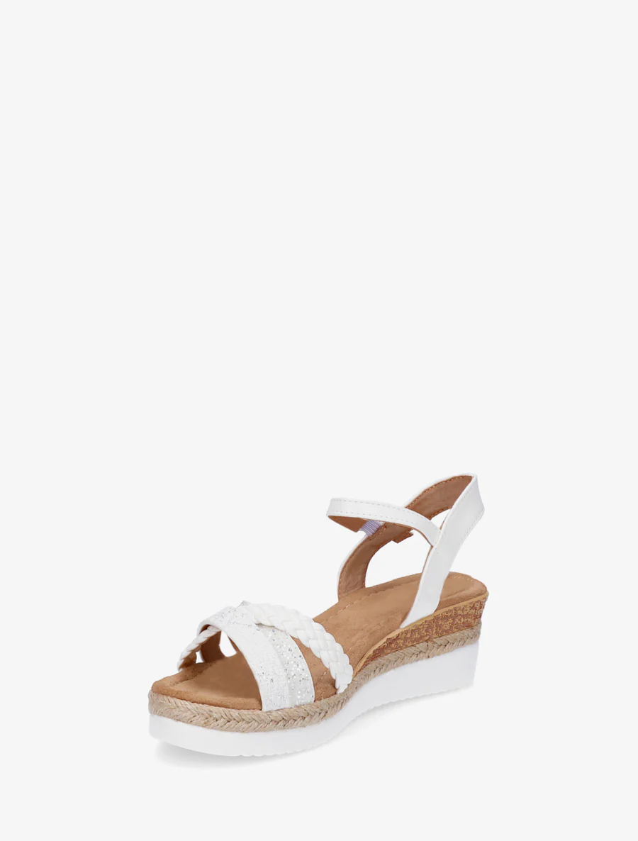 Sleehaksandalen met glinsterende fantasieriemen - Wit - Image 3