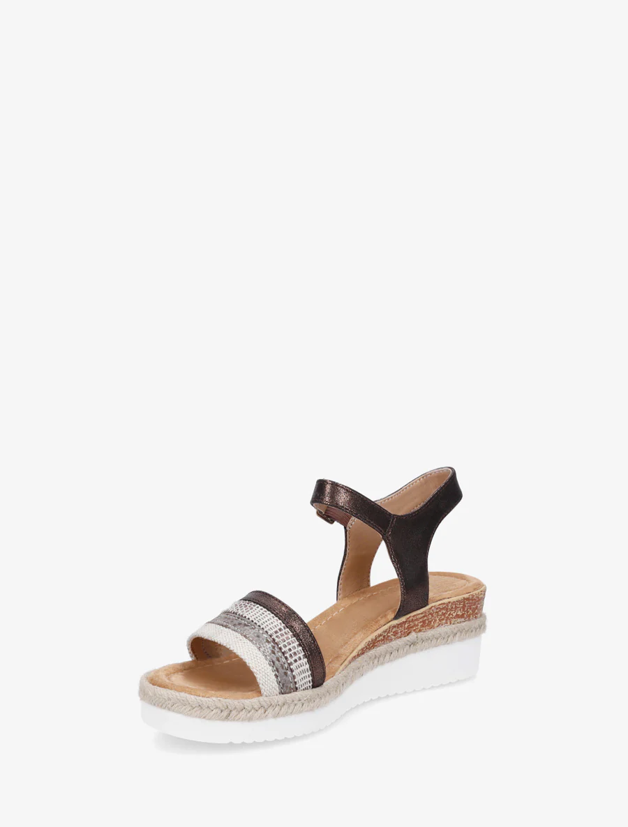 Sleehaksandalen met ongelijke bandjes - Bruin - Image 3