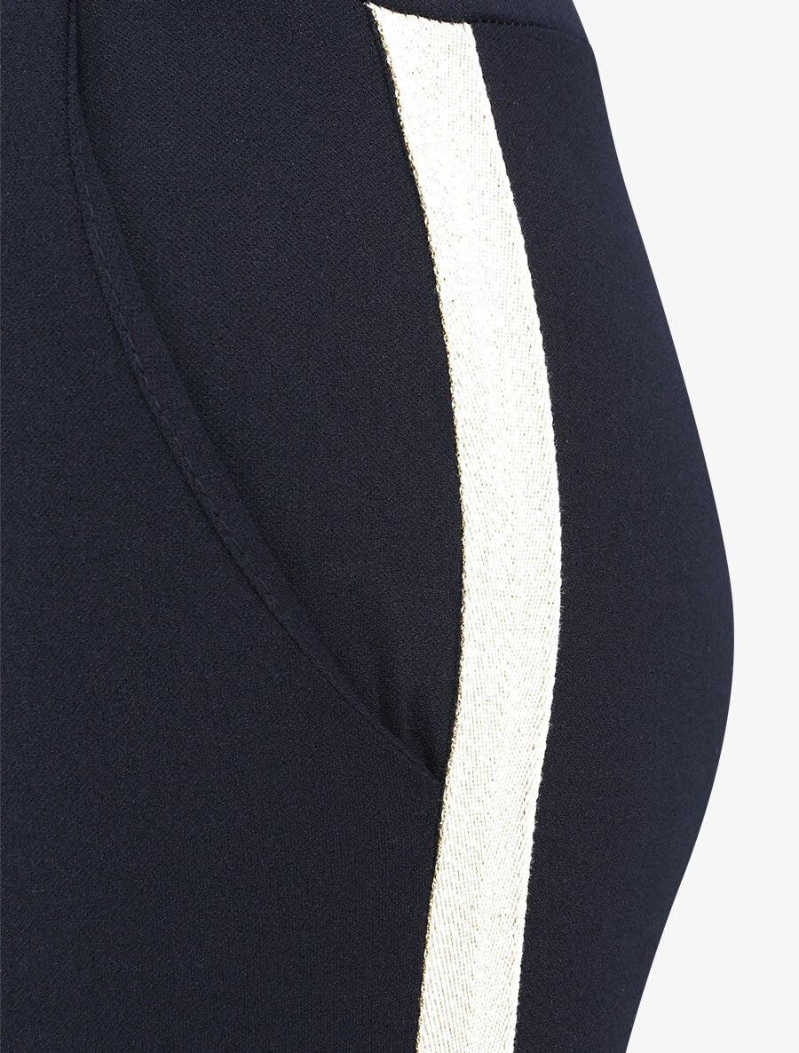 Slim fit 7/8 hoge taille jogger broek - Donkerblauw - Image 4