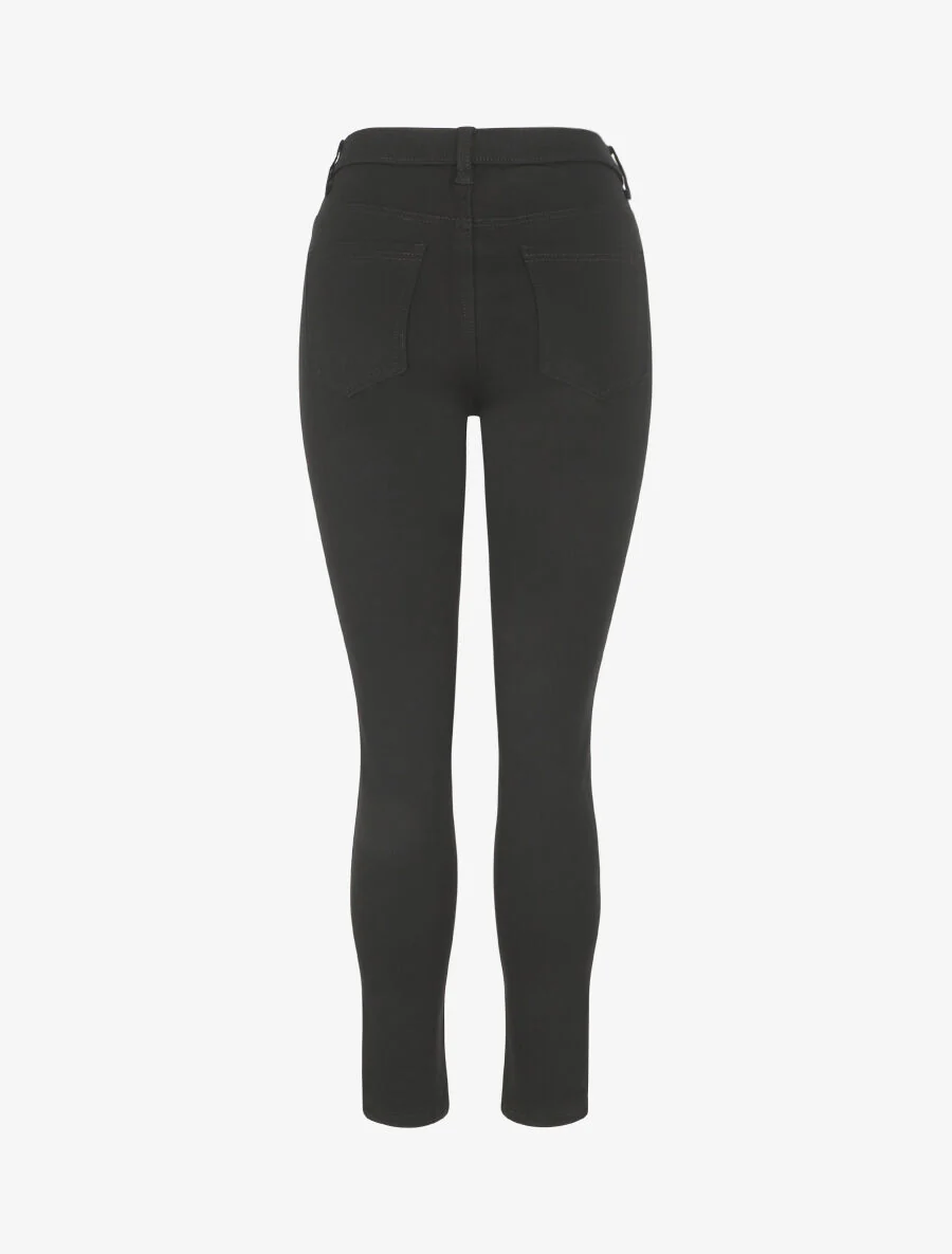 Slim fit effen jeans - Zwart - Image 2