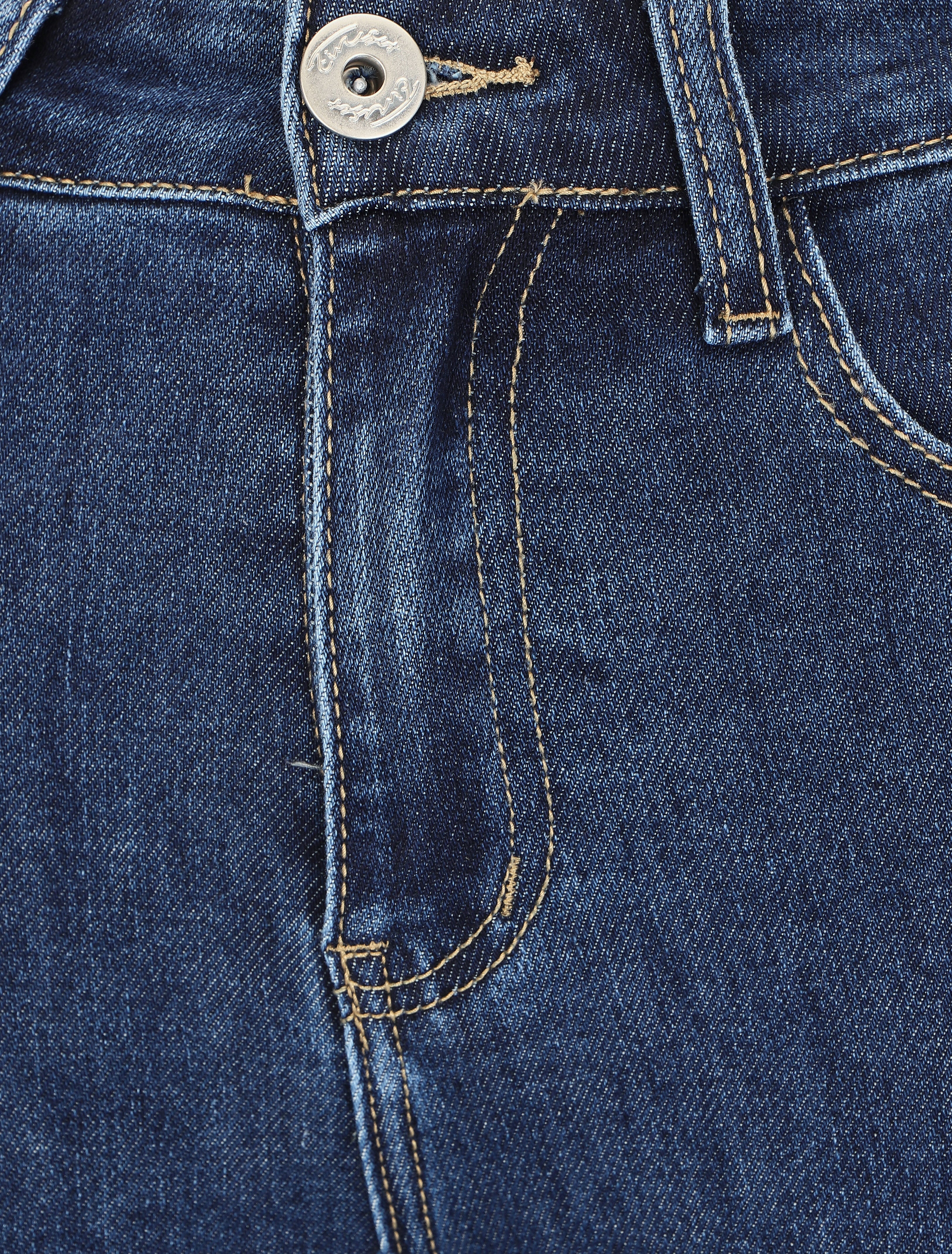 Slim-fit jeans met hoge taille - Onbewerkt blauw - Image 3