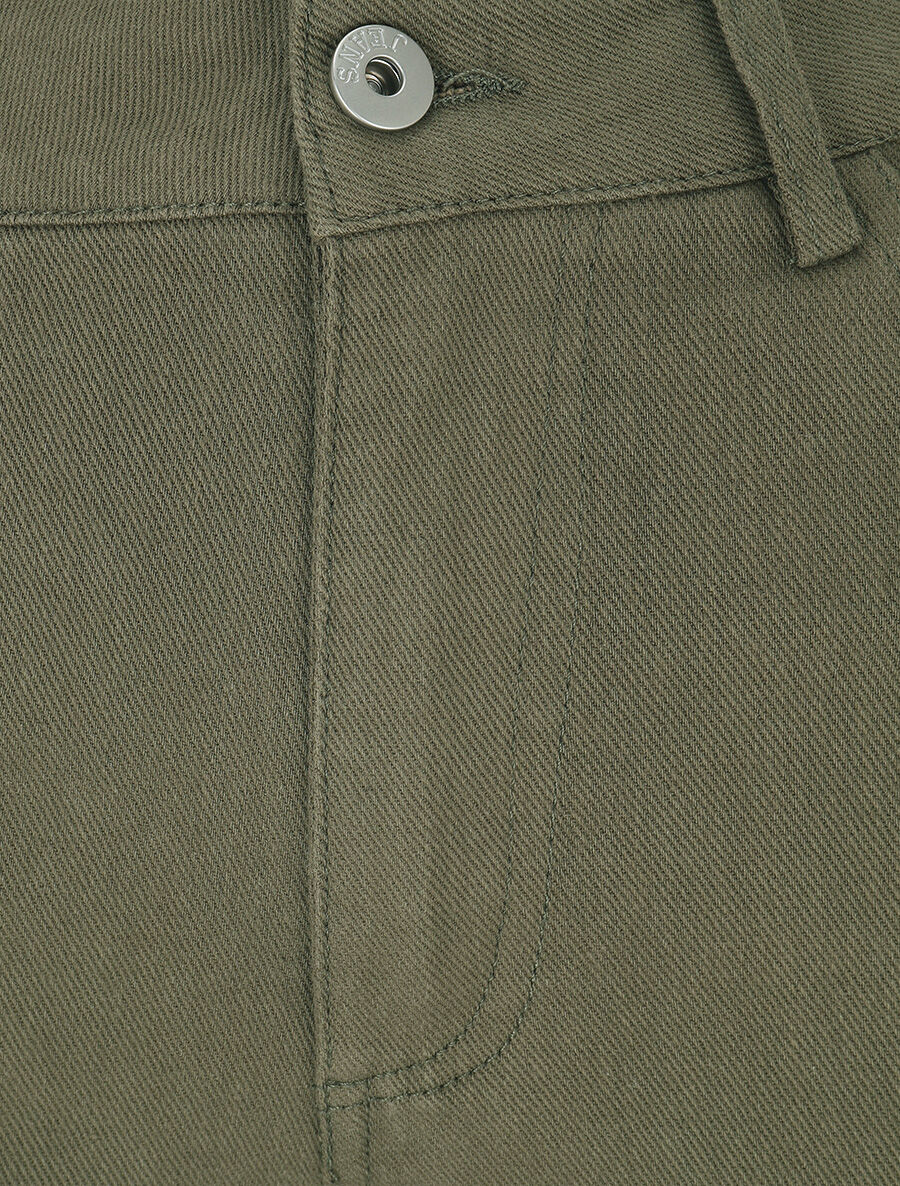 Slim fit jeans met hoge taille - Kakigroen - Image 3