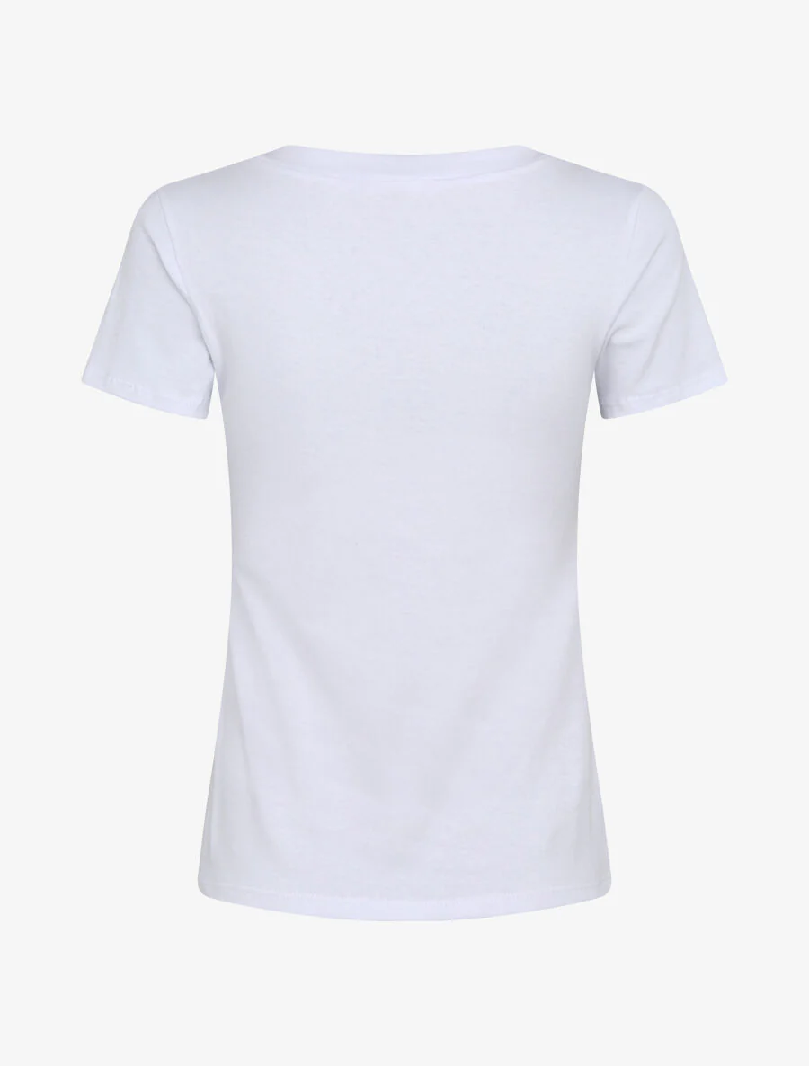 Slim fit T-shirt met geborduurde boodschap - Wit - Image 2