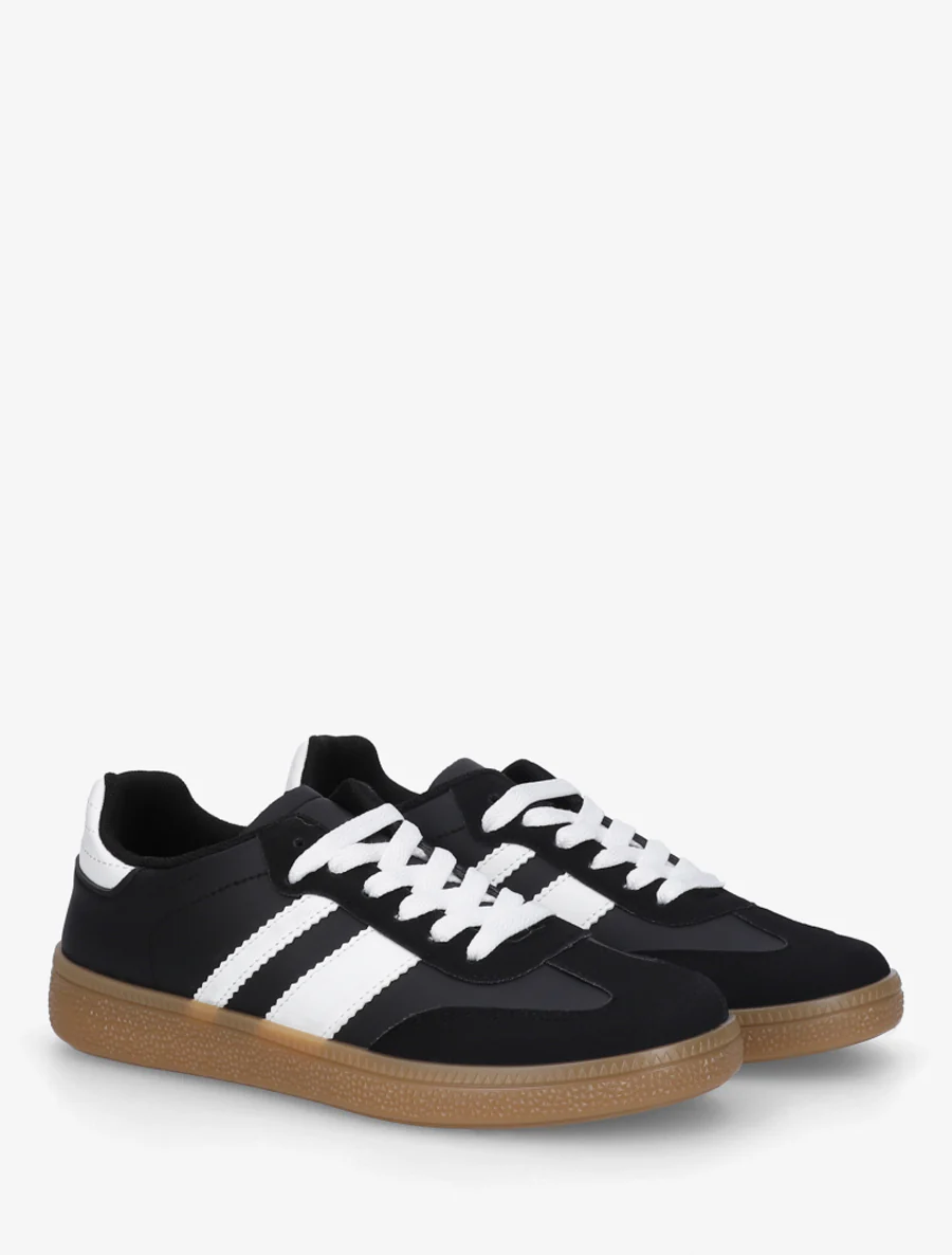 Sneakers met contrasterende strepen - Zwart - Image 4
