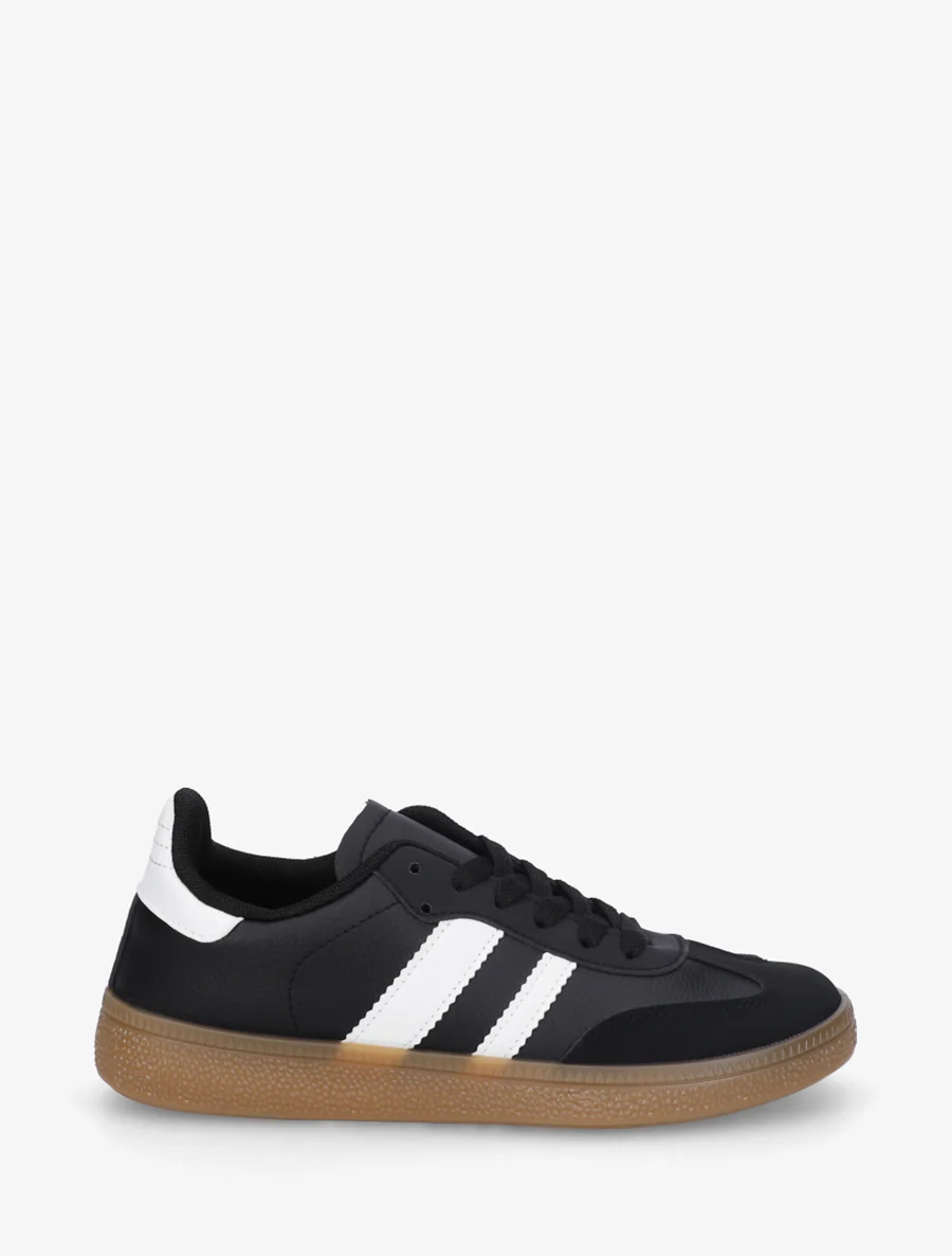 Sneakers met contrasterende strepen - Zwart