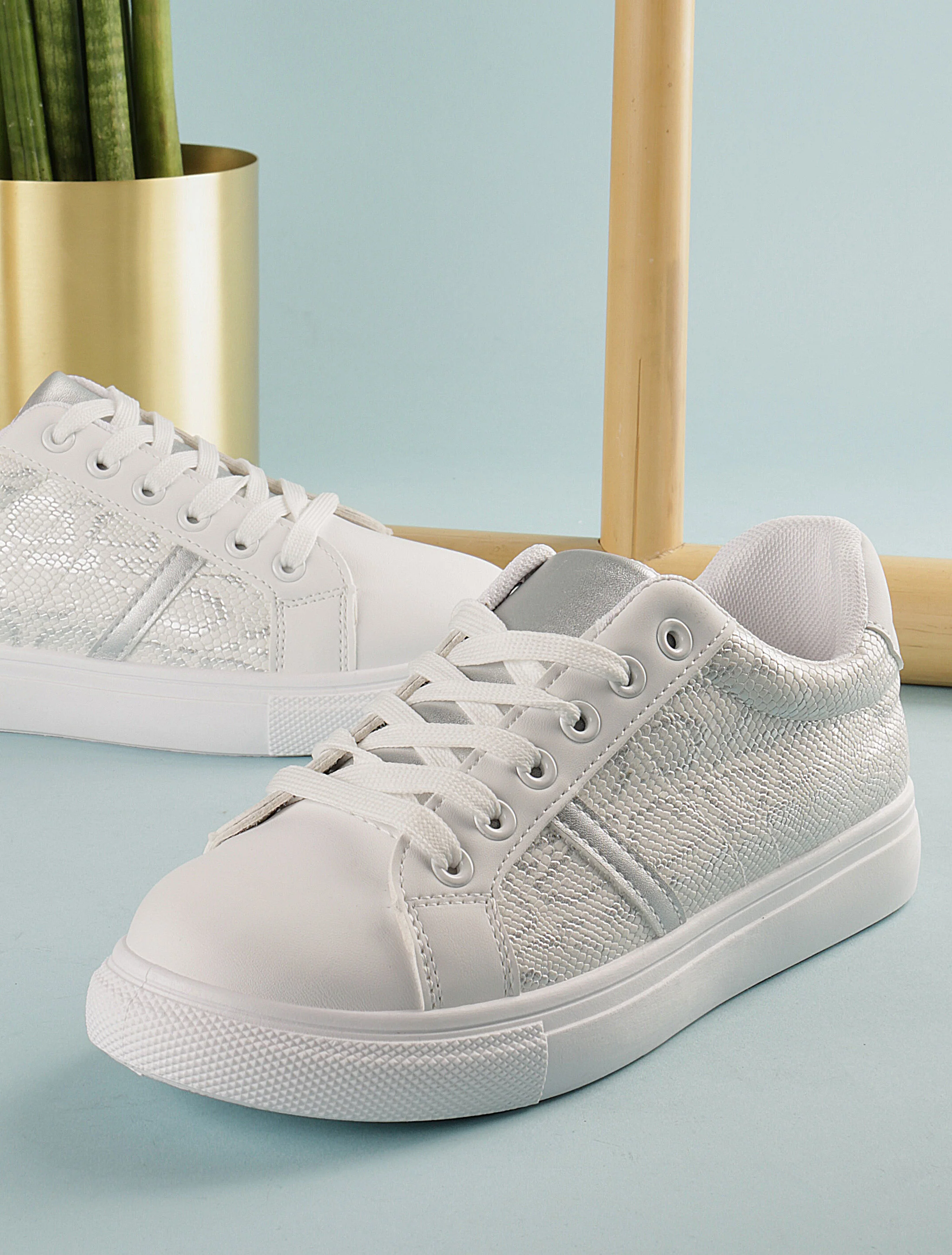 Sneakers met pythonprint - wit - Image 5